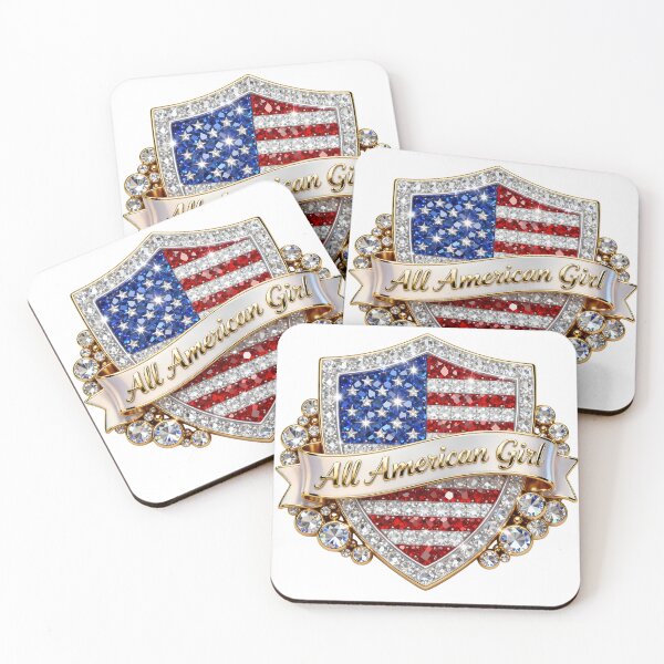 Item preview, Rhinestone All American Girl, USA 250th, 14th of July, Independence Day, semiquincentennial designed and sold by Adadita.