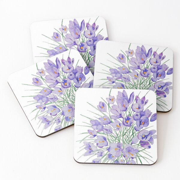 Item preview, Crocuses watercolour painting  designed and sold by esvb.