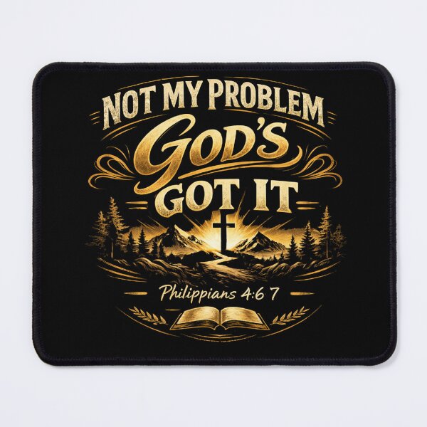 Item preview, Not My Problem, God’s Got It – Christian Scripture Shirt Philippians 4:6–7 designed and sold by WildWonderfulWear.