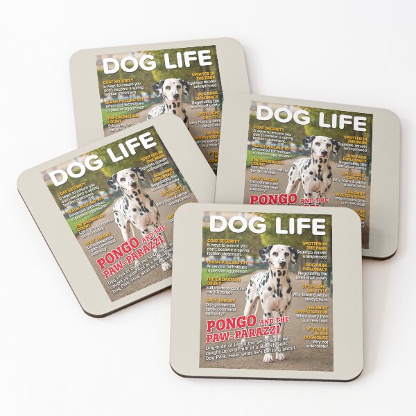 Item preview, DOG LIFE – Pongo and the Paw-parazzi Dalmatian Magazine Cover designed and sold by FrancophileFun.