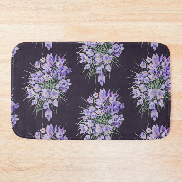 Item preview, Crocuses watercolour painting with a dark background  designed and sold by esvb.