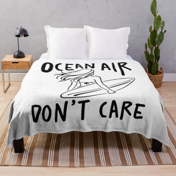 Item preview, Ocean Air Don't Care Surfer Girl Beach Waves Design designed and sold by izmb.