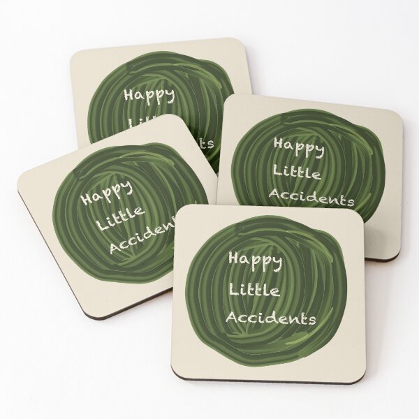 Item preview, Happy Little Accidents – Painterly Green Paint Blob Art Sticker & Tee designed and sold by Fezzyboo.