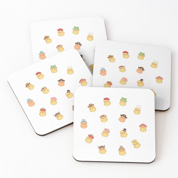 Aperçu de l'œuvre Pack d'autocollants Chapeaux Canetons Kawaii - Ensemble d'habillage d'animaux mignons créée et vendue par AliveStyle.