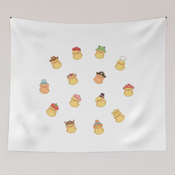 Item preview, Kawaii Duckling Hats Sticker Pack - Cute Dress Up Animal Bundle designed and sold by AliveStyle.
