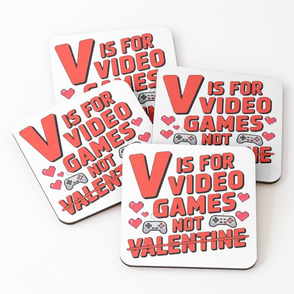 Item preview, V Is For Video Games Not Valentine. designed and sold by YounexxART.