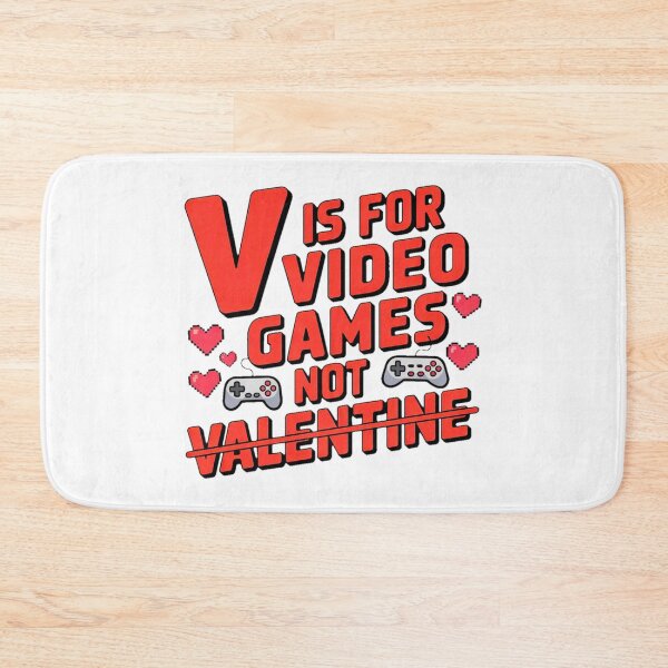 Item preview, V Is For Video Games Not Valentine. designed and sold by YounexxART.