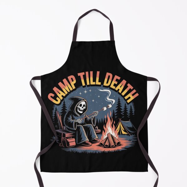 Item preview, Camp Till Death – Grim Reaper Camping Dark Humor T-Shirt designed and sold by HubCreates.