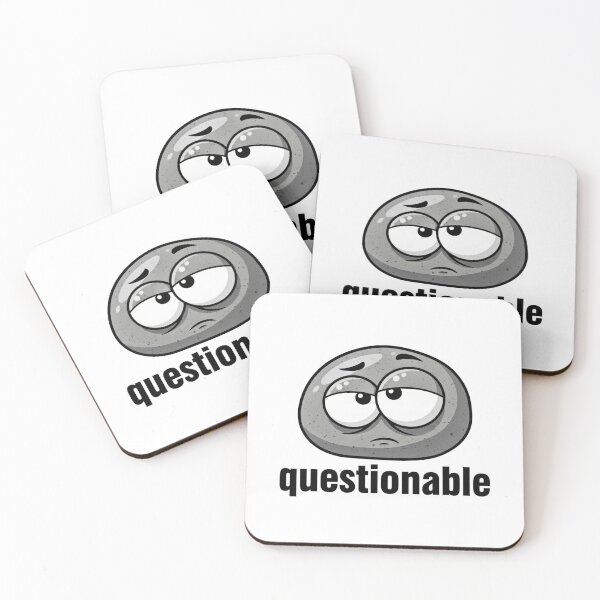 Item preview, "Questionable" - Minimal Meme Design designed and sold by Shelley Noel.
