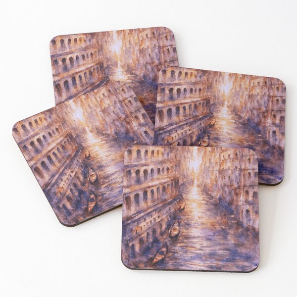 Item preview, Venice Golden Canal Watercolor designed and sold by FontheadArt.