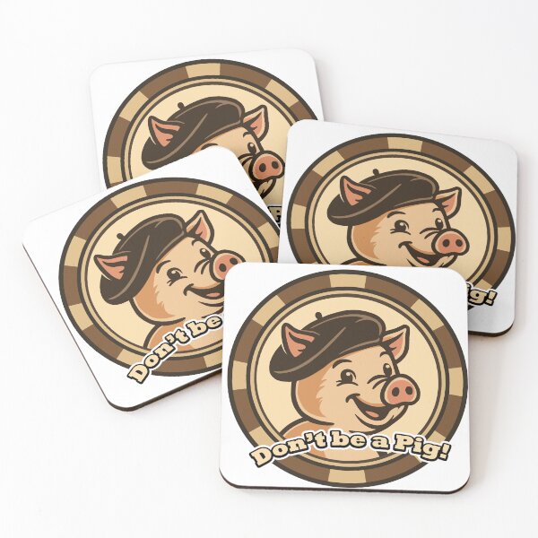 Item preview, Don't be a Pig! Poker Chip designed and sold by SquishyKitkat.