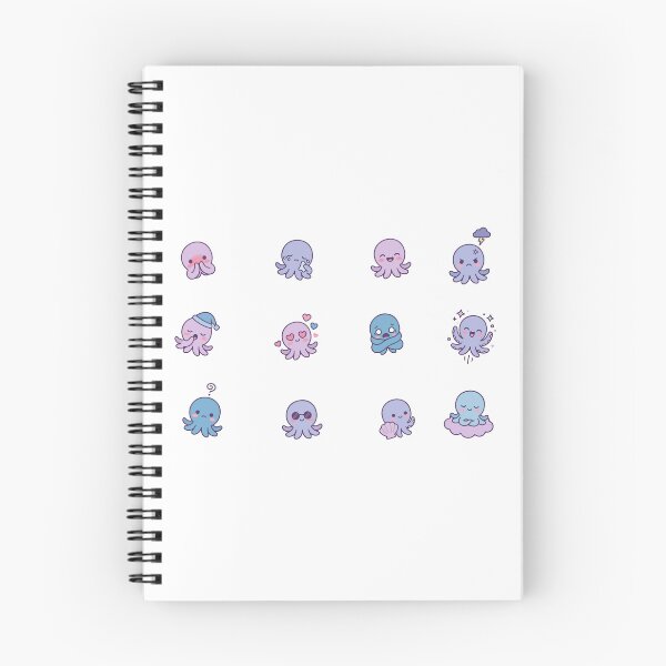 Item preview, Kawaii Octopus Mood Tracker - Cute Emotion Sticker Pack designed and sold by AliveStyle.
