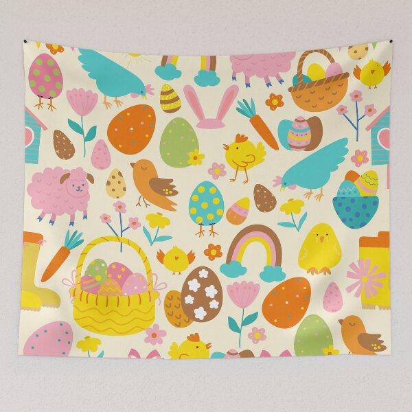 Item preview, cottagecore easter chicken garden bird eggs designed and sold by Gossip Rag.