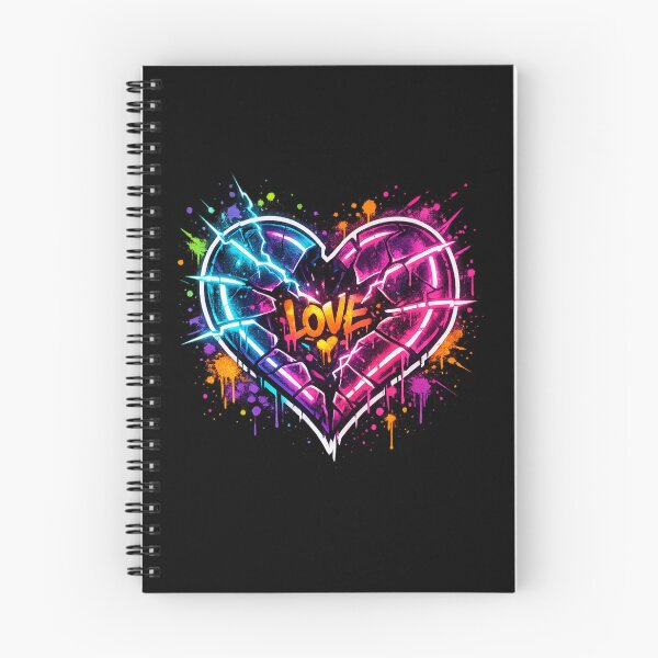 Item preview, Broken Neon Heart Graffiti – Electric LOVE Sticker designed and sold by 3free3street - Neon & Graffiti Digital Art.