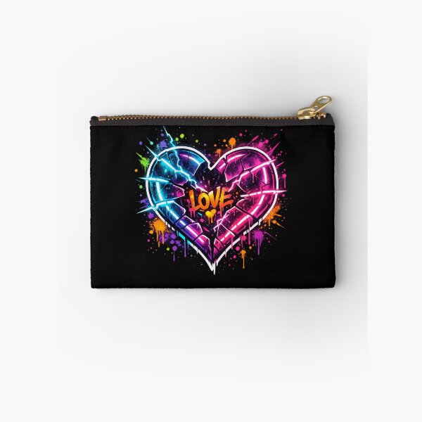 Item preview, Broken Neon Heart Graffiti – Electric LOVE Sticker designed and sold by 3free3street - Neon & Graffiti Digital Art.