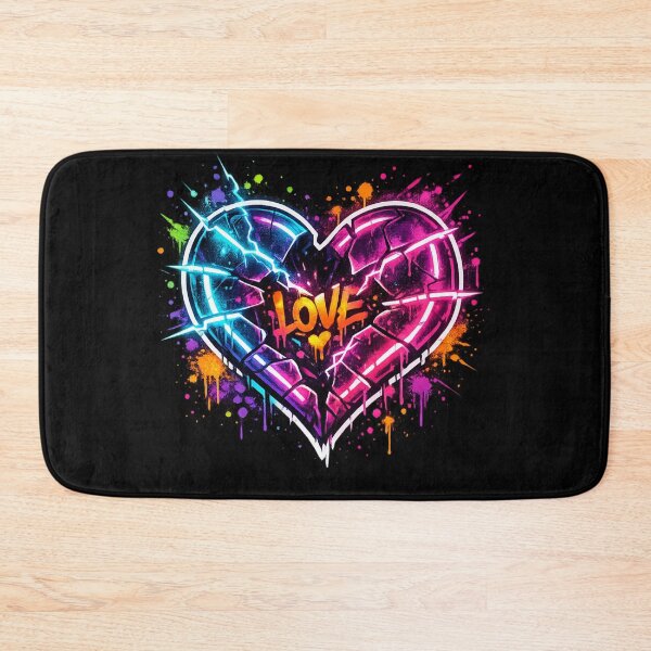 Item preview, Broken Neon Heart Graffiti – Electric LOVE Sticker designed and sold by 3free3street - Neon & Graffiti Digital Art.
