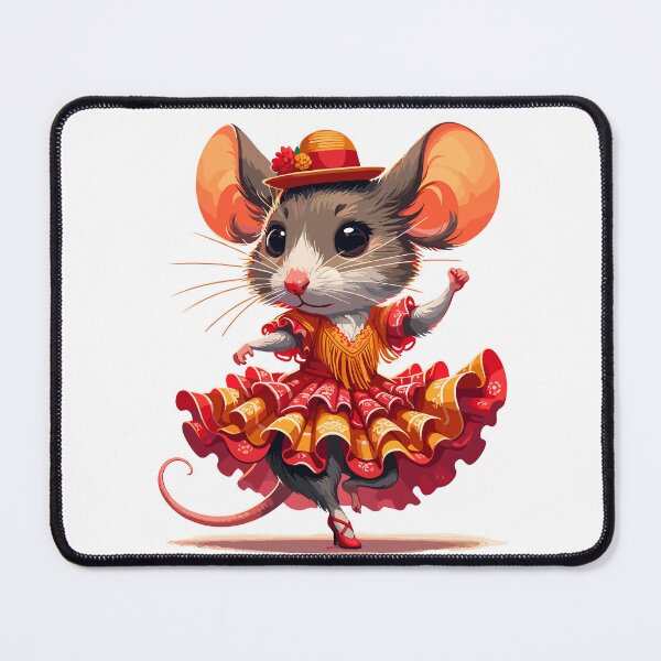 Item preview, Funny Flamenco Dancing Mouse – Cute Spanish Dance Animal designed and sold by CyfroweMysli.
