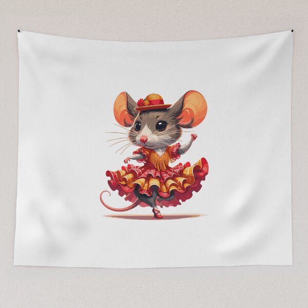 Item preview, Funny Flamenco Dancing Mouse – Cute Spanish Dance Animal designed and sold by CyfroweMysli.