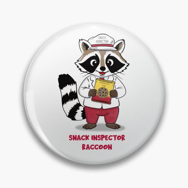 Item preview, Snack Inspector Raccoon – Funny Snack Lover Raccoon Cartoon T-Shirt designed and sold by SimoesArtistry.