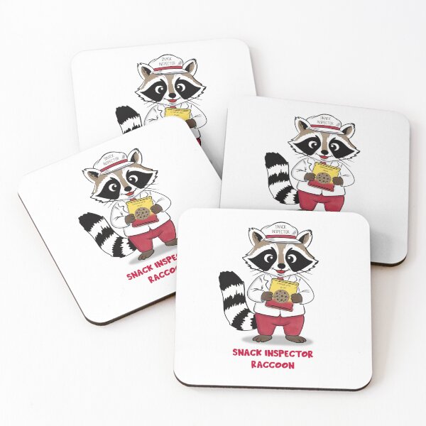 Item preview, Snack Inspector Raccoon – Funny Snack Lover Raccoon Cartoon T-Shirt designed and sold by SimoesArtistry.