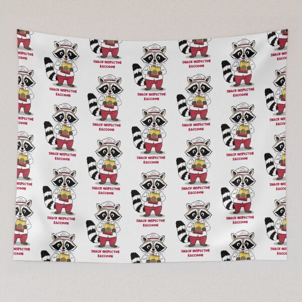 Item preview, Snack Inspector Raccoon – Funny Snack Lover Raccoon Cartoon T-Shirt designed and sold by SimoesArtistry.