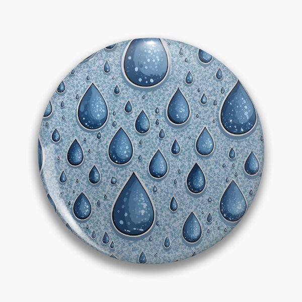 Item preview, A close-up view of numerous water droplets on a blue surface designed and sold by Creative88Art.