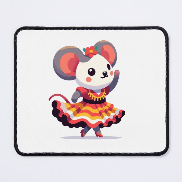 Item preview, Cute Flamenco Dancing Mouse Cartoon – Funny Spanish Dance Animal designed and sold by CyfroweMysli.