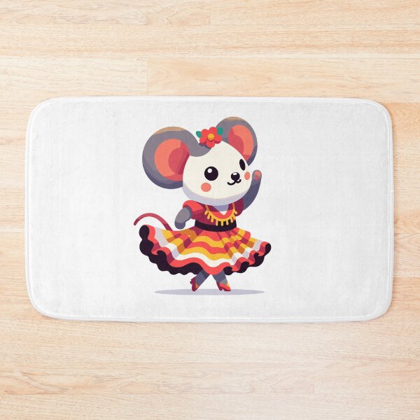 Item preview, Cute Flamenco Dancing Mouse Cartoon – Funny Spanish Dance Animal designed and sold by CyfroweMysli.