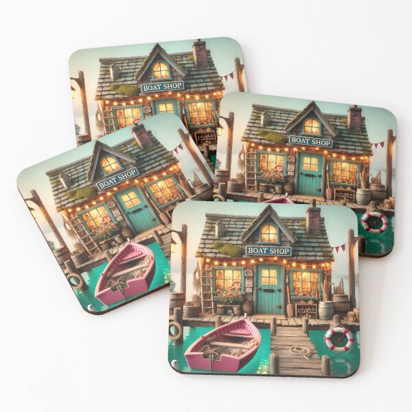Item preview, Harbor Boat Shop by the Dock designed and sold by NancyzKreations.
