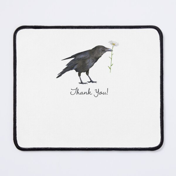 Item preview, Crow With Flower Thank You designed and sold by krystalRomanart.