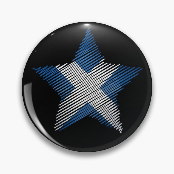 Item preview, Scottish Saltire Scribble Star Art - Modern Scotland Flag Design designed and sold by Loom on the Loch.