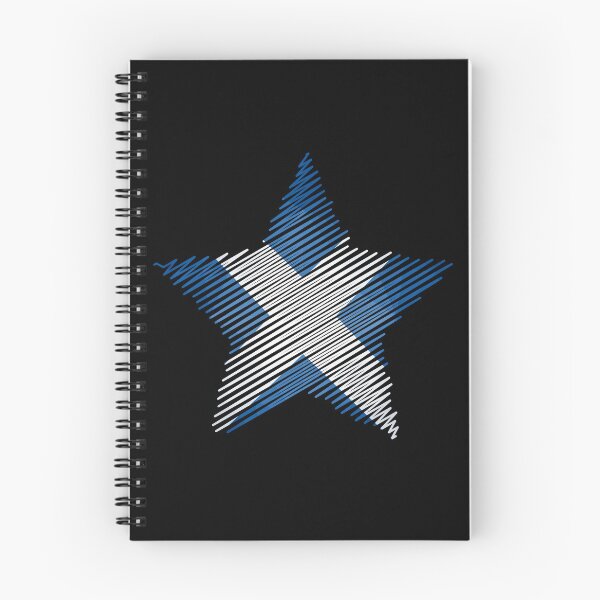 Item preview, Scottish Saltire Scribble Star Art - Modern Scotland Flag Design designed and sold by Loom on the Loch.
