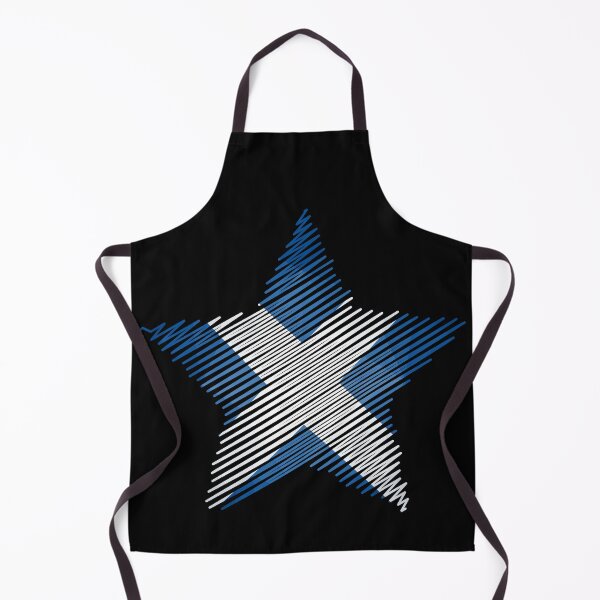 Item preview, Scottish Saltire Scribble Star Art - Modern Scotland Flag Design designed and sold by Loom on the Loch.