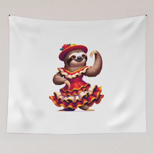 Item preview, Funny Flamenco Dancing Sloth – Cute Spanish Dance Animal designed and sold by CyfroweMysli.