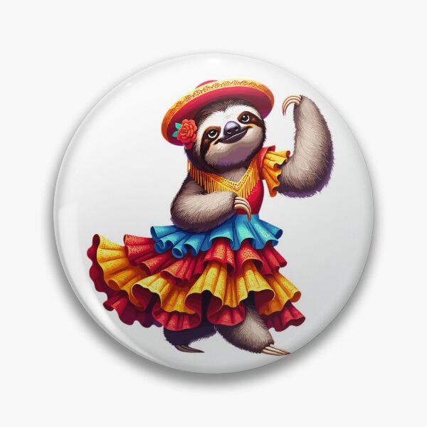 Item preview, Cute Flamenco Sloth Dancer – Funny Spanish Dance Animal designed and sold by CyfroweMysli.