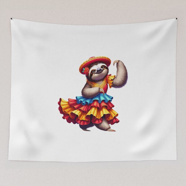 Item preview, Cute Flamenco Sloth Dancer – Funny Spanish Dance Animal designed and sold by CyfroweMysli.