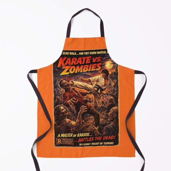 Item preview, Karate vs Zombies Vintage 70s Grindhouse Horror Movie Poster Shirt designed and sold by GhostDawgs.