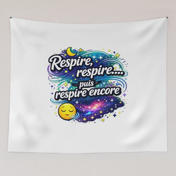 Item preview, Geek T-shirt/Poster – Breathe Then Breathe Again – Space Illustration designed and sold by Thethe-Shop.