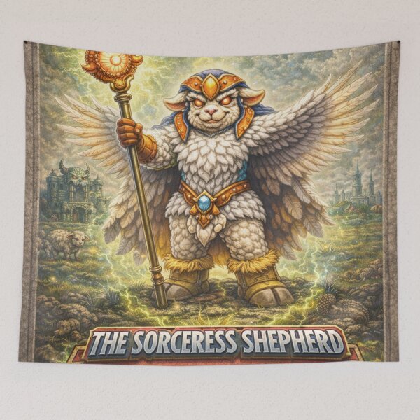 Item preview, The Sorceress Shepherd, Weaver of Pasture Magic | Sheep-Man Sheepism Parody designed and sold by Thpoar.