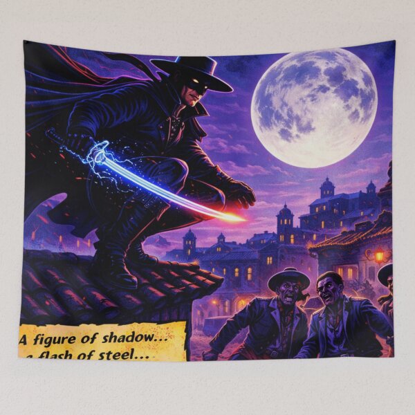 Item preview, Shadow of the Legend Neon Zorro Night Vigilante Comic Story Art designed and sold by SHOCAMPOS DESIGNS .
