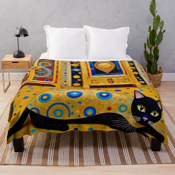 Item preview, Gustav Klimt Cat in Colorful Room designed and sold by Vicky Brago-Mitchell®.