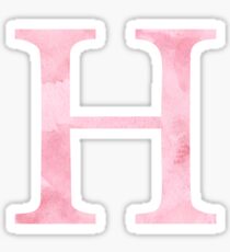 Pink Watercolor Η Sticker
