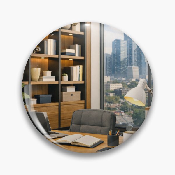 Item preview, Minimalist Modern Office with Elegant Bookshelf designed and sold by Vapeshop172025.