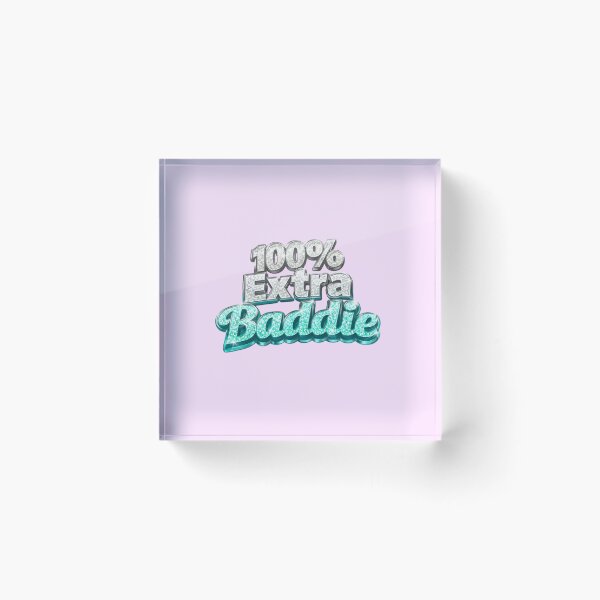 Item preview, 100% Extra Baddie Silver Teal Glitter Aesthetic designed and sold by MKVisions.