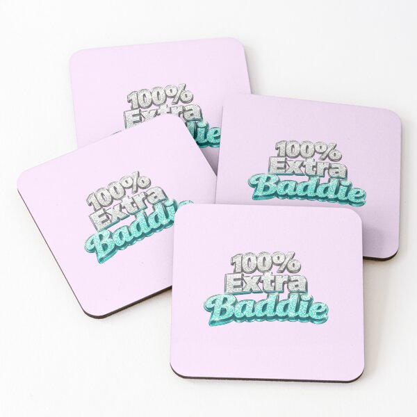 Item preview, 100% Extra Baddie Silver Teal Glitter Aesthetic designed and sold by MKVisions.