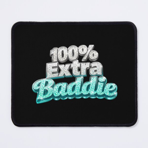 Item preview, 100% Extra Baddie Silver Teal Glitter Aesthetic designed and sold by MKVisions.