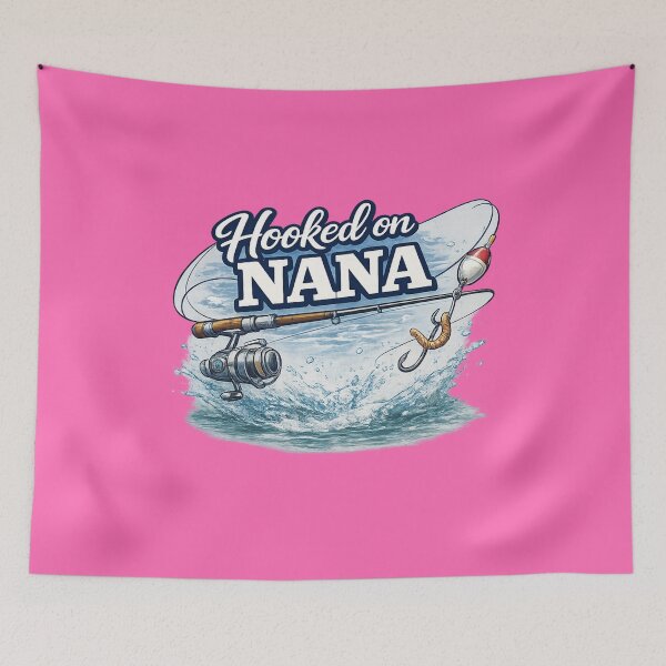 Item preview, Hooked on Nana Funny Fishing Grandma Shirt | Fishing Nana Gift | Reel Cool Nana Fisherwoman designed and sold by TKOprintdesigns.