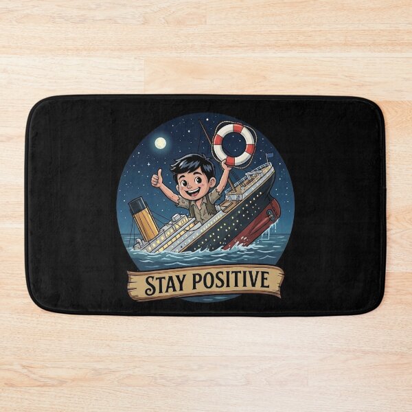 Item preview, Stay Positive – Even When The Ship Is Sinking Funny Gift Design designed and sold by D-Oles-Mercher.