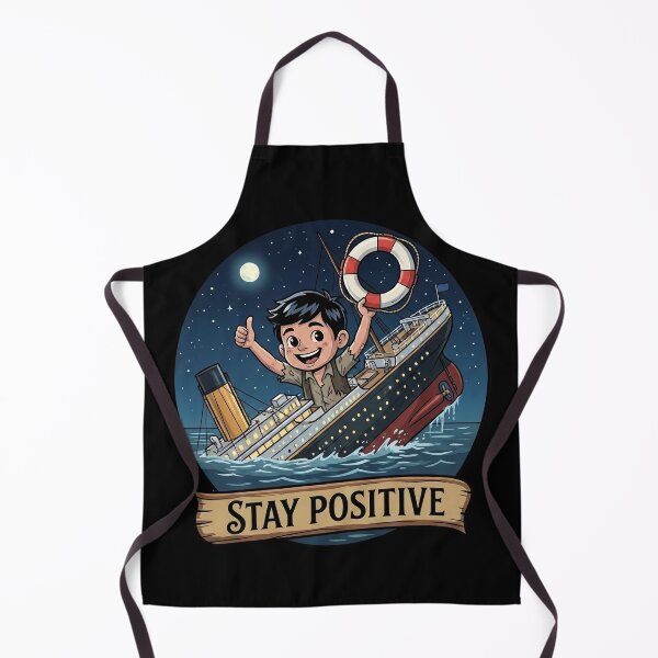 Item preview, Stay Positive – Even When The Ship Is Sinking Funny Gift Design designed and sold by D-Oles-Mercher.