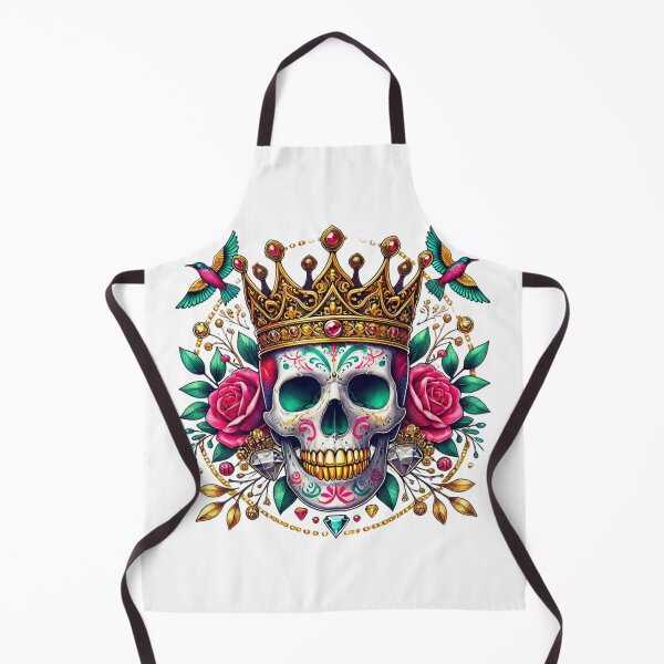 Item preview, Royal Sugar Skull King - Vibrant Day of the Dead Art with Roses & Hummingbirds designed and sold by j0mj0ma.